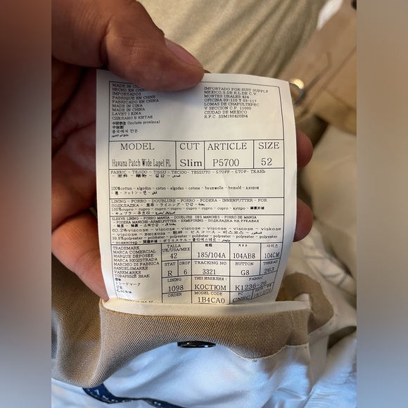 Suitsupply Tan Herringbone Suit 42r - Picture 6 of 12